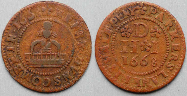 Parkers Lane, Henry Dunscombe 1668 halfpenny